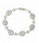 EVER FAITH Silver Tone Wedding Bracelet