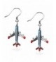 Whimsical Gifts Attendant Earrings Airplane