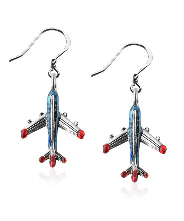 Whimsical Gifts Attendant Earrings Airplane