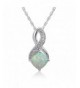 Created Diamond Pendant Necklace Sterling silver
