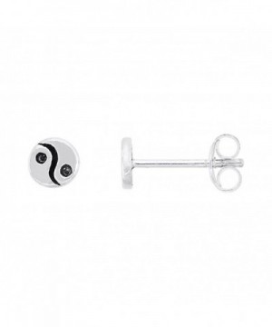 Tiny Sterling Silver yang Earrings