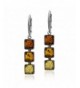 Sterling Multicolor Amber Colorful Leverback