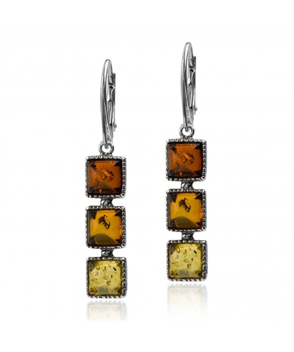 Sterling Multicolor Amber Colorful Leverback