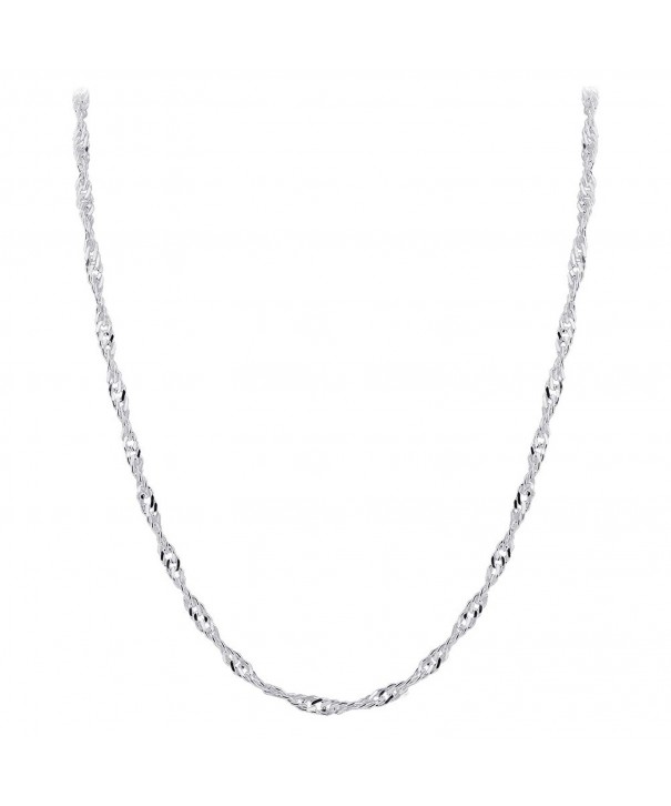 Gem Avenue Sterling Singapore Necklace