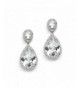 Mariell Teardrop Wedding Bridal Earrings