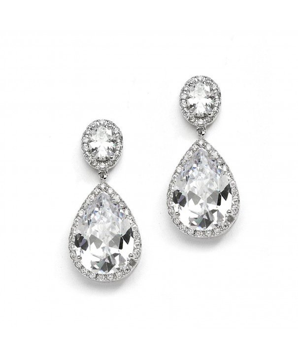 Mariell Teardrop Wedding Bridal Earrings