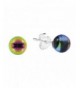 Rainbow Fashion Crystal Sterling Earrings