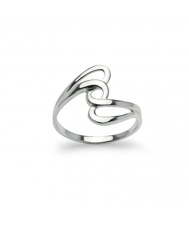 Interlock Knot Twisted Band Ring