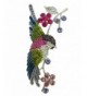 TTjewelry Silver tone Colorful Swallow Rhinestone