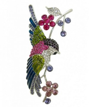 TTjewelry Silver tone Colorful Swallow Rhinestone