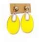 Clip Earrings Dangle Bright Yellow