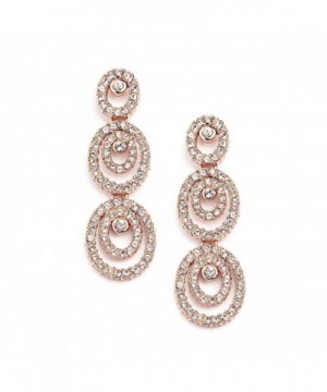Mariell Concentric Genuine Chandelier Earrings
