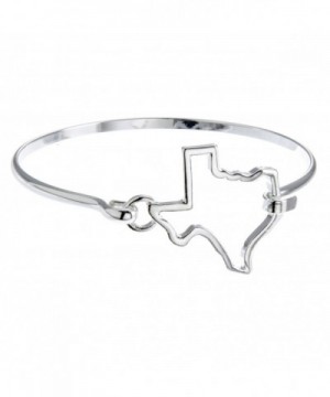 PammyJ Silvertone State Bangle Bracelet