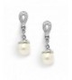 Mariell Vintage Wedding Earrings Platinum