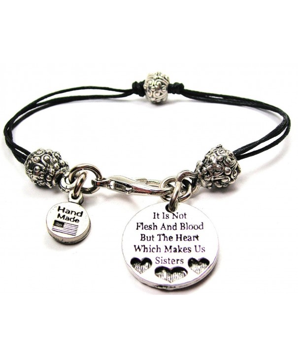 ChubbyChicoCharms Sisters Pewter Beaded Bracelet