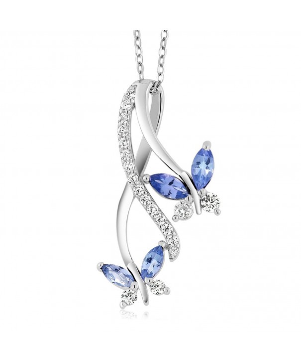 Marquise Tanzanite Sterling Butterfly Infinity