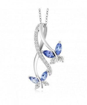Marquise Tanzanite Sterling Butterfly Infinity