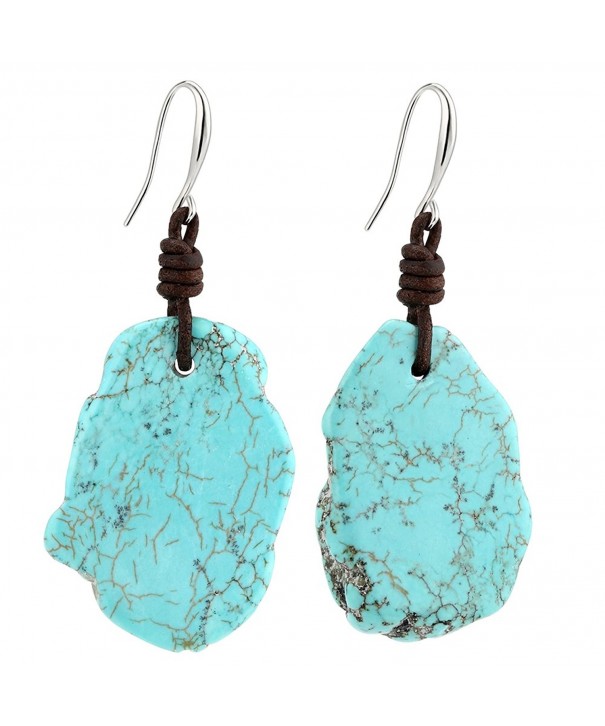 Bohemian Imitation Turquoise Earrings Genuine