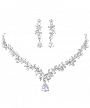 LILIE WHITE Crystal Necklace Earrings