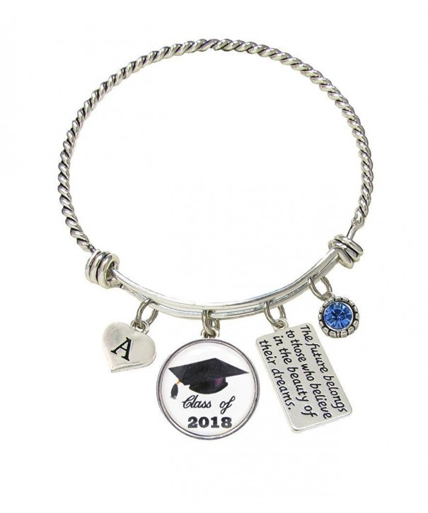 Bracelet Custom Graduation Silver Initial