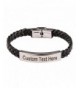 Gagafeel Leather Bracelet Engraved Stainless