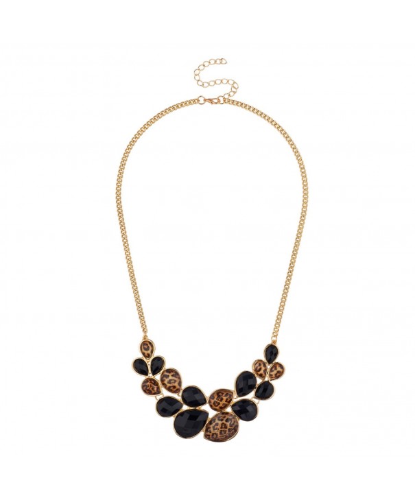 Lux Accessories Teardrop Statement Necklace