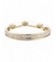 Stainless Plated Crystal Womens Bracelets