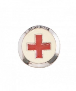 Spinningdaisy Red Cross Brooch Pin