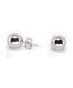 White Gold Round Polished Earrings
