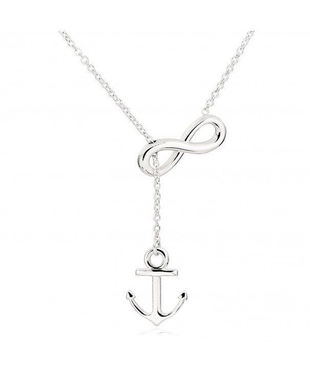 ELBLUVF Stainless Infinity Necklace 18inches