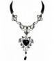 Black Bavarian Heart Necklace Dirndl