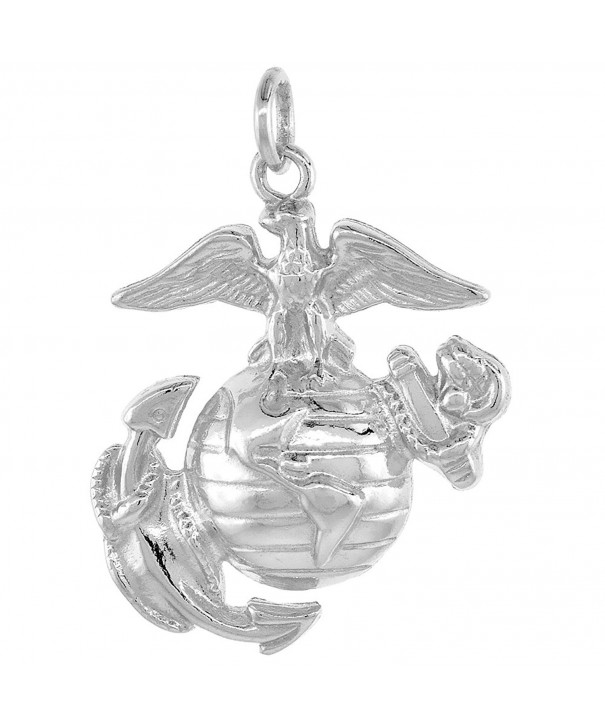 Sterling Silver Anchor Marines Pendant