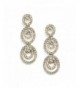 Mariell Concentric Genuine Fashion Earrings