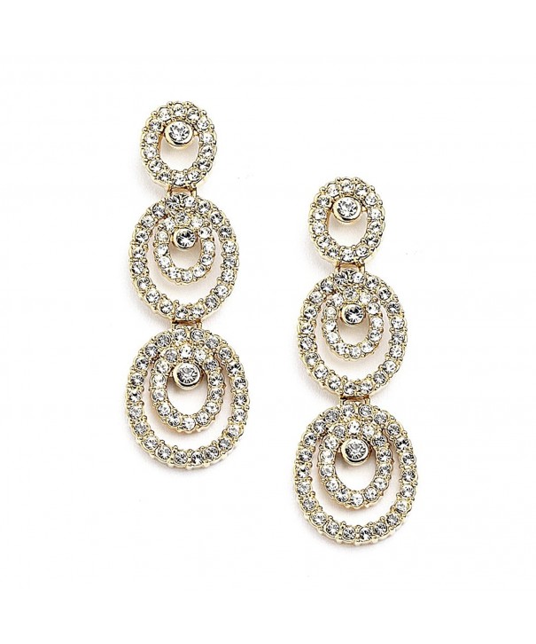Mariell Concentric Genuine Fashion Earrings