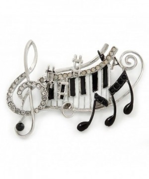 Enamel Austrian Crystal Musical Brooch