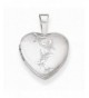 Sterling Silver Butterflies Heart Locket