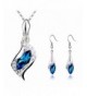 Pretty Sapphire Teardrop Earrings Necklace