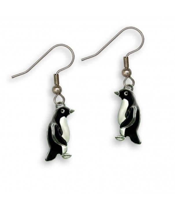 Enamel Penguin Earrings Magic Zoo