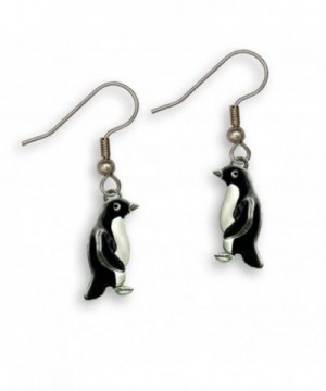 Enamel Penguin Earrings Magic Zoo