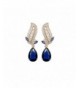 Teardrop Sapphire Swarovski Elements Earrings