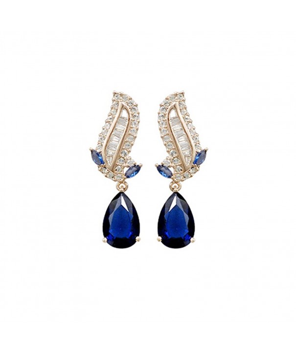 Teardrop Sapphire Swarovski Elements Earrings