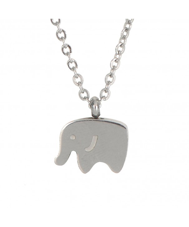 Elephant Necklace Tiny Stainless Pendant Jewelry