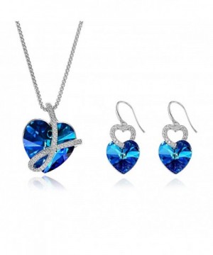 Sapphire Crystals Swarovski Necklace Anniversary