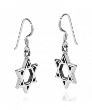 Mystical Star of David .925 Sterling Silver Fish Hook Earrings ...