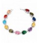 U7 Colorful Zirconia Bracelet Platinum