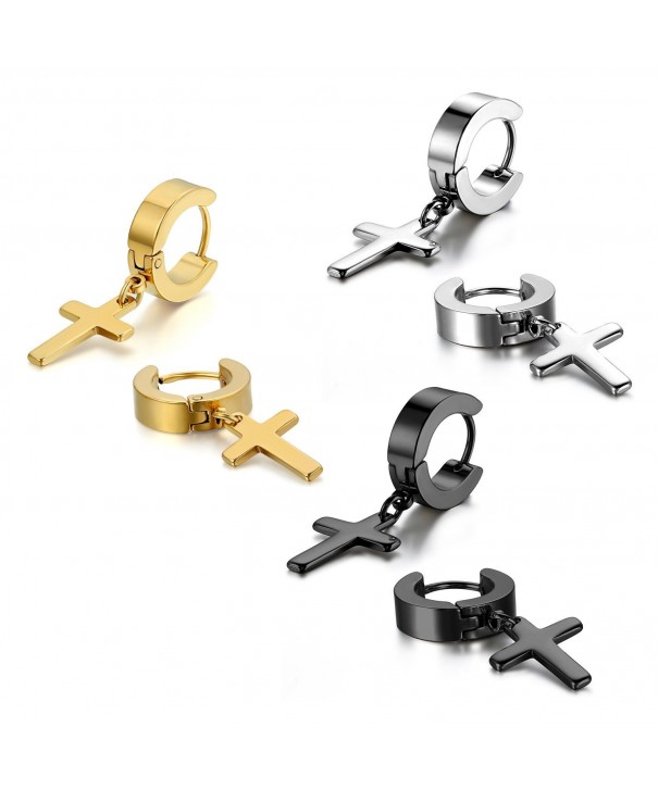 Cupimatch Stainless Dangle Huggie Earrings