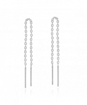 Thread Slide Through Sterling Silver Earrings