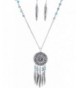 Rain Oxidized Silver Plated Dreamcatcher Necklace