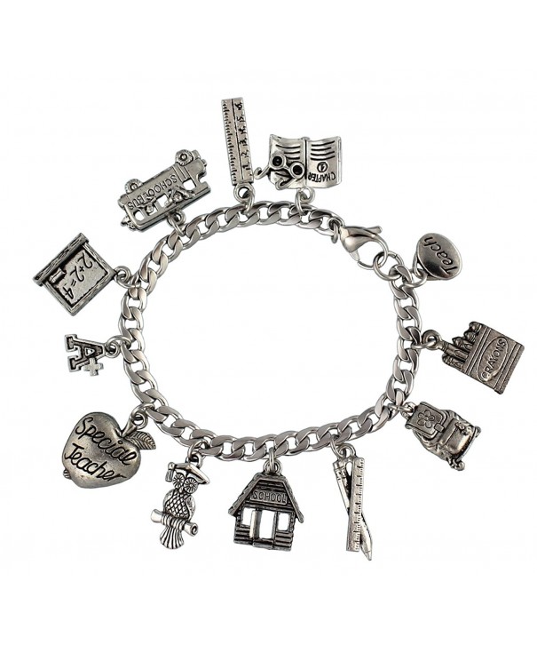 Special Teacher Stainless Pewter Bracelet