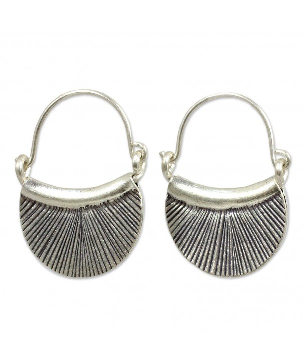 NOVICA Handmade Endless Earrings Oxidized